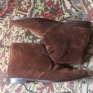 EUC suede brooks brothers booties